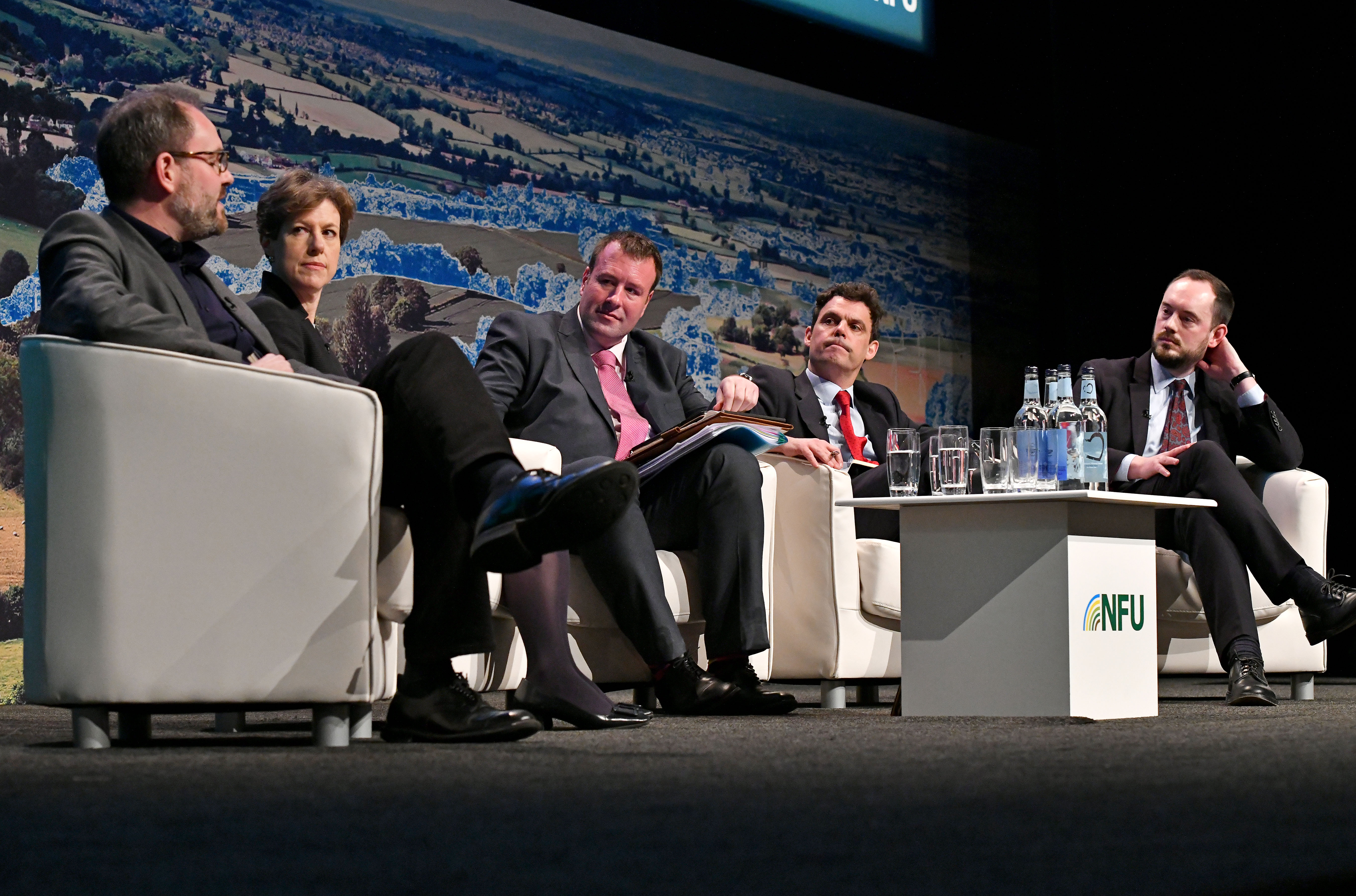 An image taken at NFU Conference 2022 of a panel session chaired by NFU Deputy President Stuart Roberts