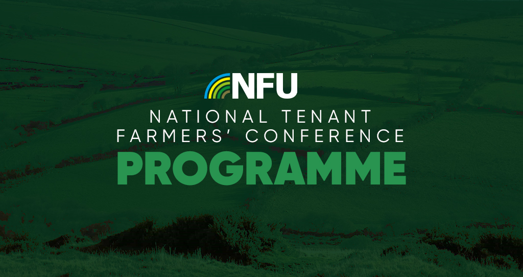 A promotional image for the NFU's National Tenant Farmers' Conference