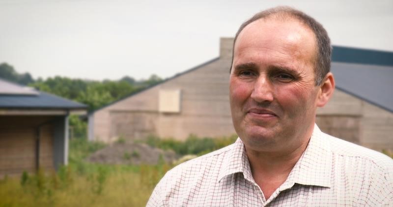 Poultry farmer Phill Crawley pictured on his farm