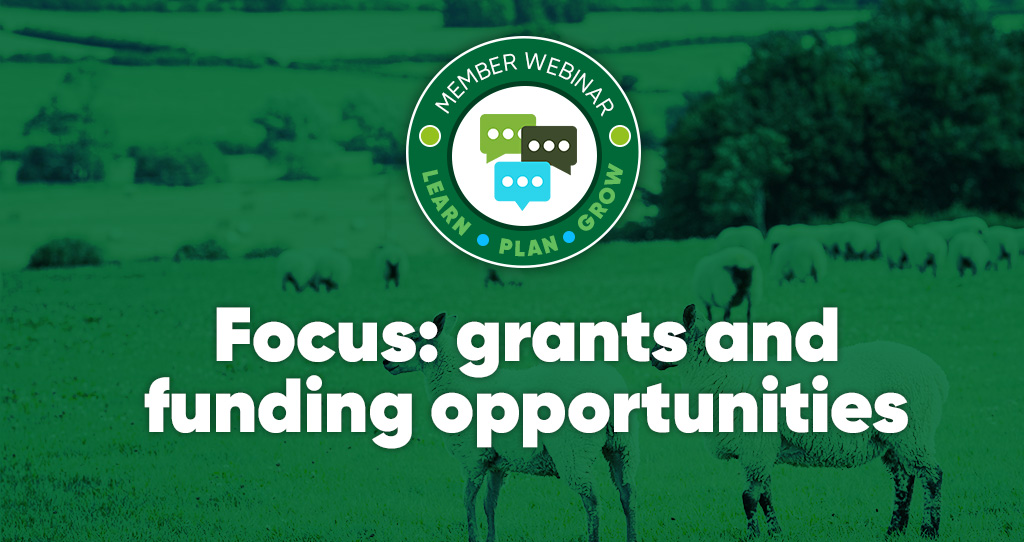 NFU Learn - funding and grants available for members