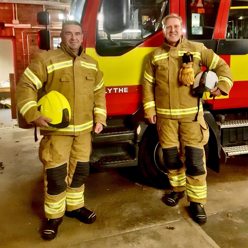 Farmer firefighters Paul Cornforth and Phil Prudom of North Yorkshire Fire & Rescue Service_82159