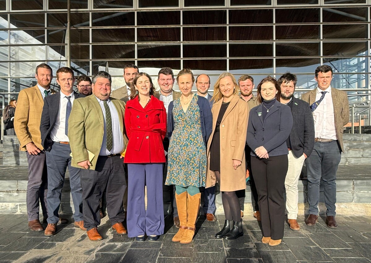 The Next Generation Group outside the Senedd
