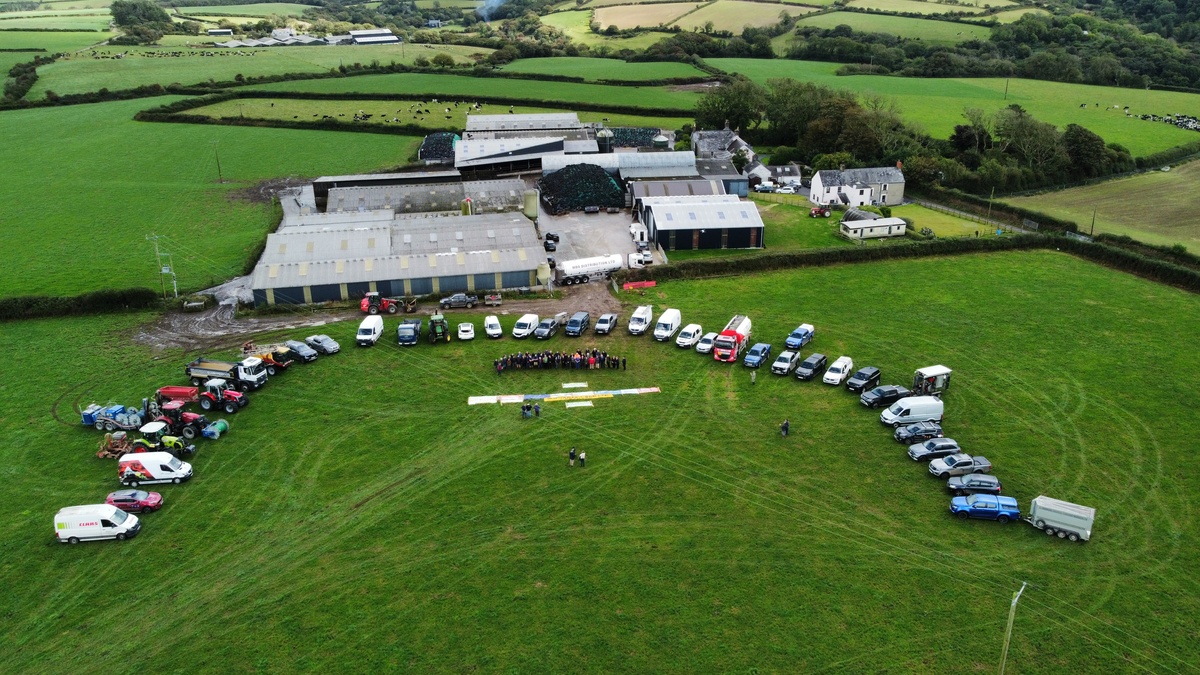 Drone picture of the rural businesses that attended the event