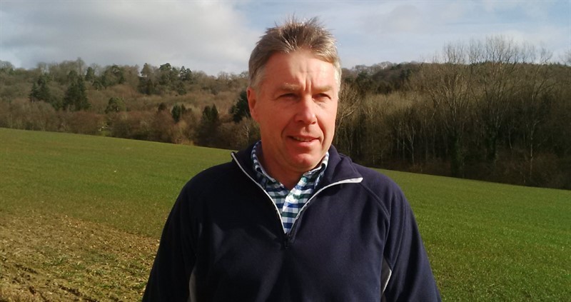 NFU Crops Board member Peter Knight pictured outdoors on his arable farm