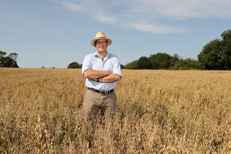 NFU Deputy President Tom Bradshaw pictured on his arable farm in Essex