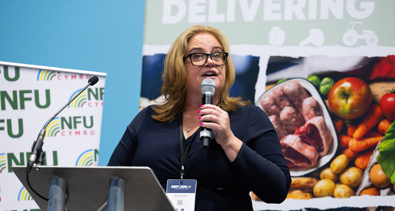 Rachel Hallos speaking at the Reform Party Conference