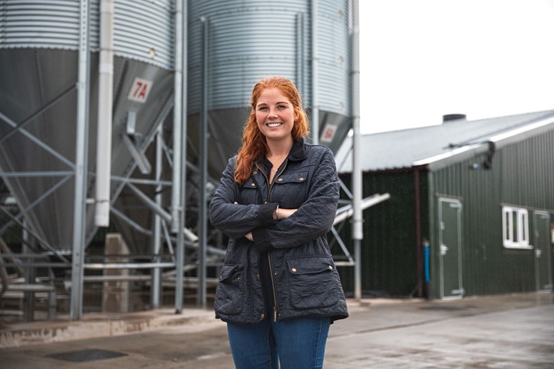 Ali Parker on farm in Herefordshire