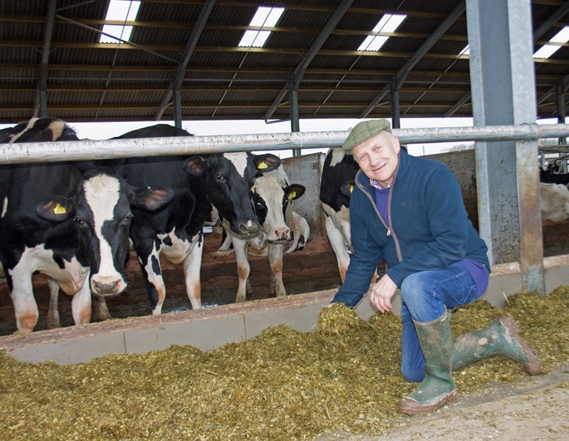 David Brookes by his new dairy sheds 
