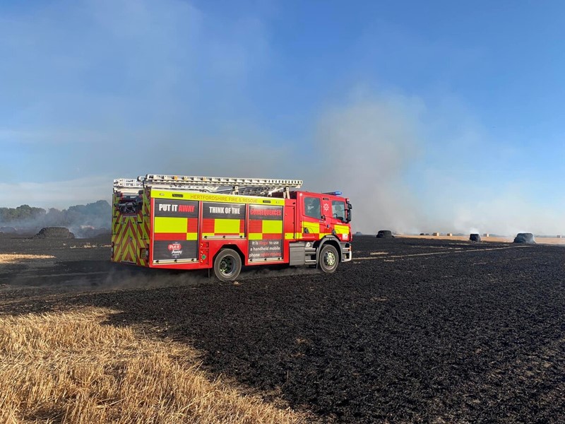 Farm fire near Royston