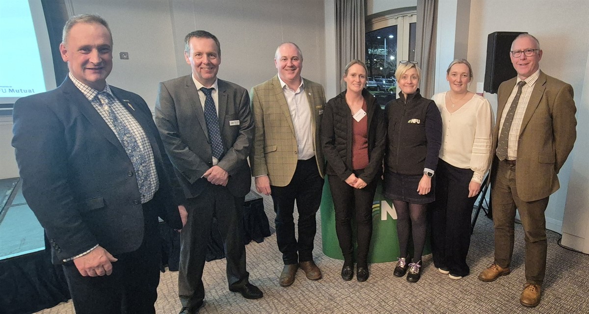 A photo of David Hall, Adam Briggs, Rob Lea and several North Group Secretaries at the North Regional Conference