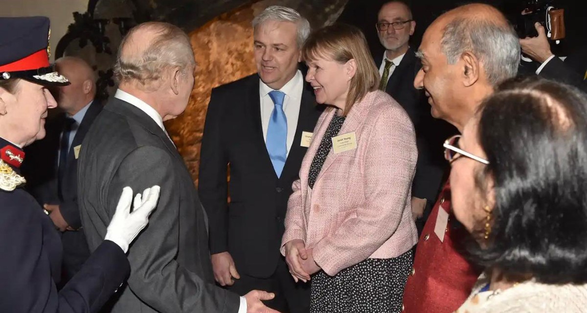 Graham Young meets the King at Salmesbury Hall