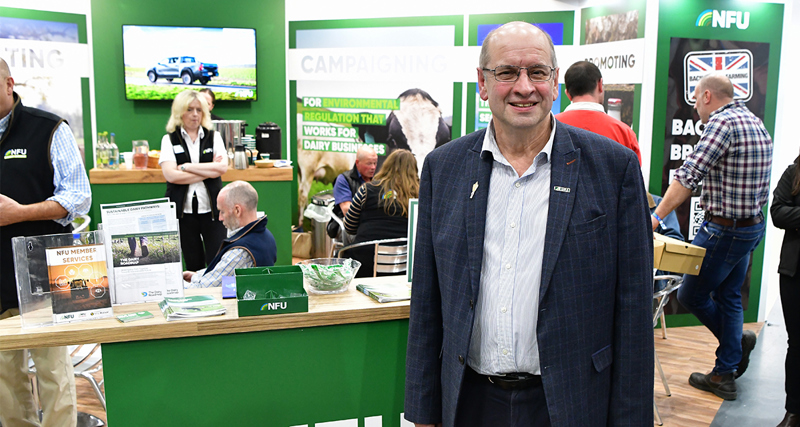 Ian Harvey on the NFU stand at UK Dairy Day