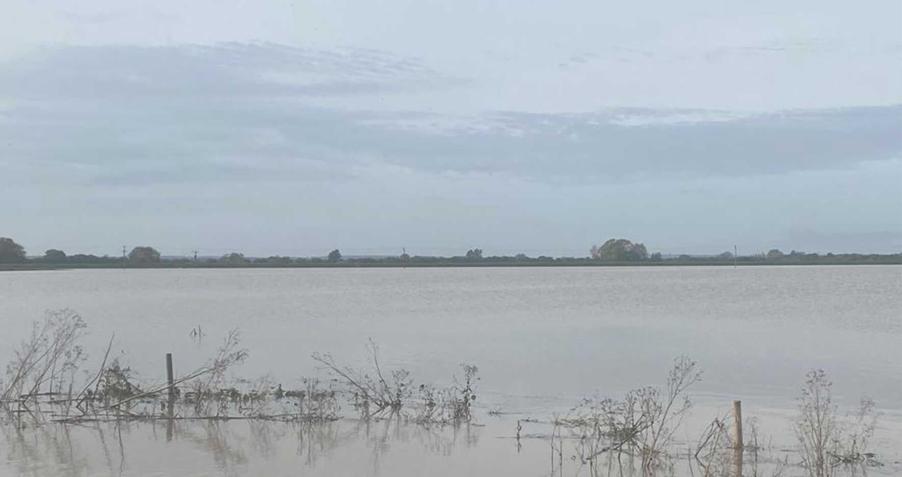Flooding farm Lincolnshire