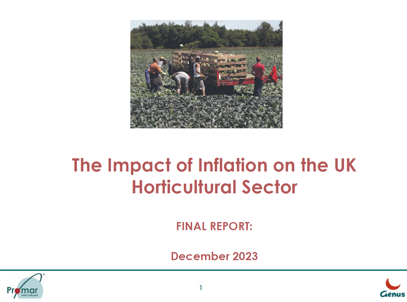 NFU-Promar horticulture inflation report 2023