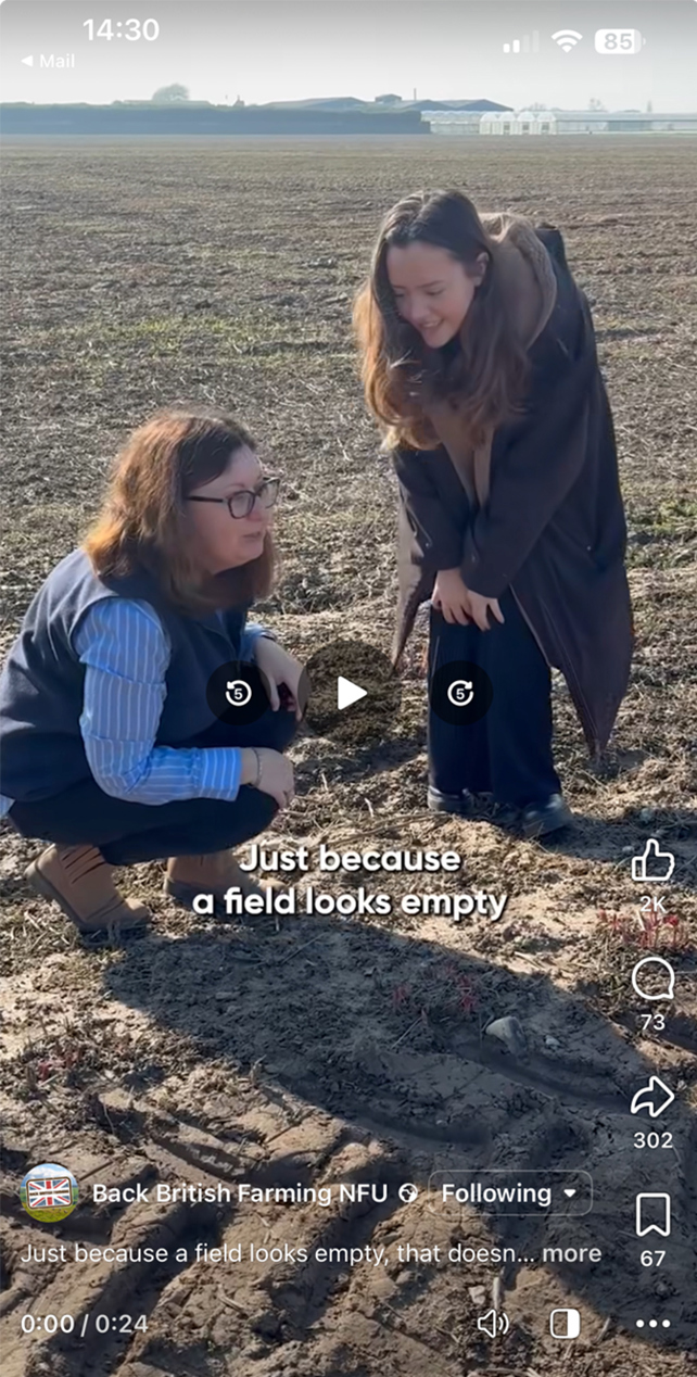 Farmer Susanne explains the importance of staying on the footpaths to protect growing crops