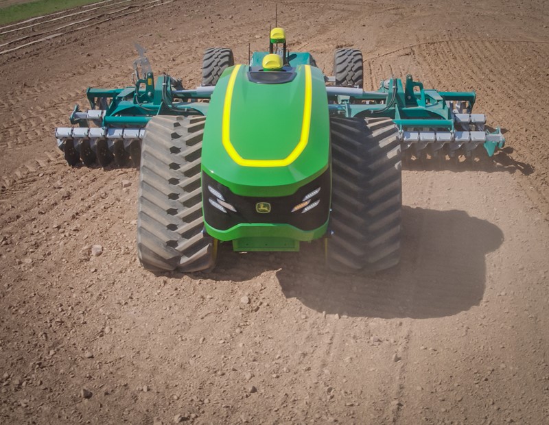 A picture of an autonomous electric tractor