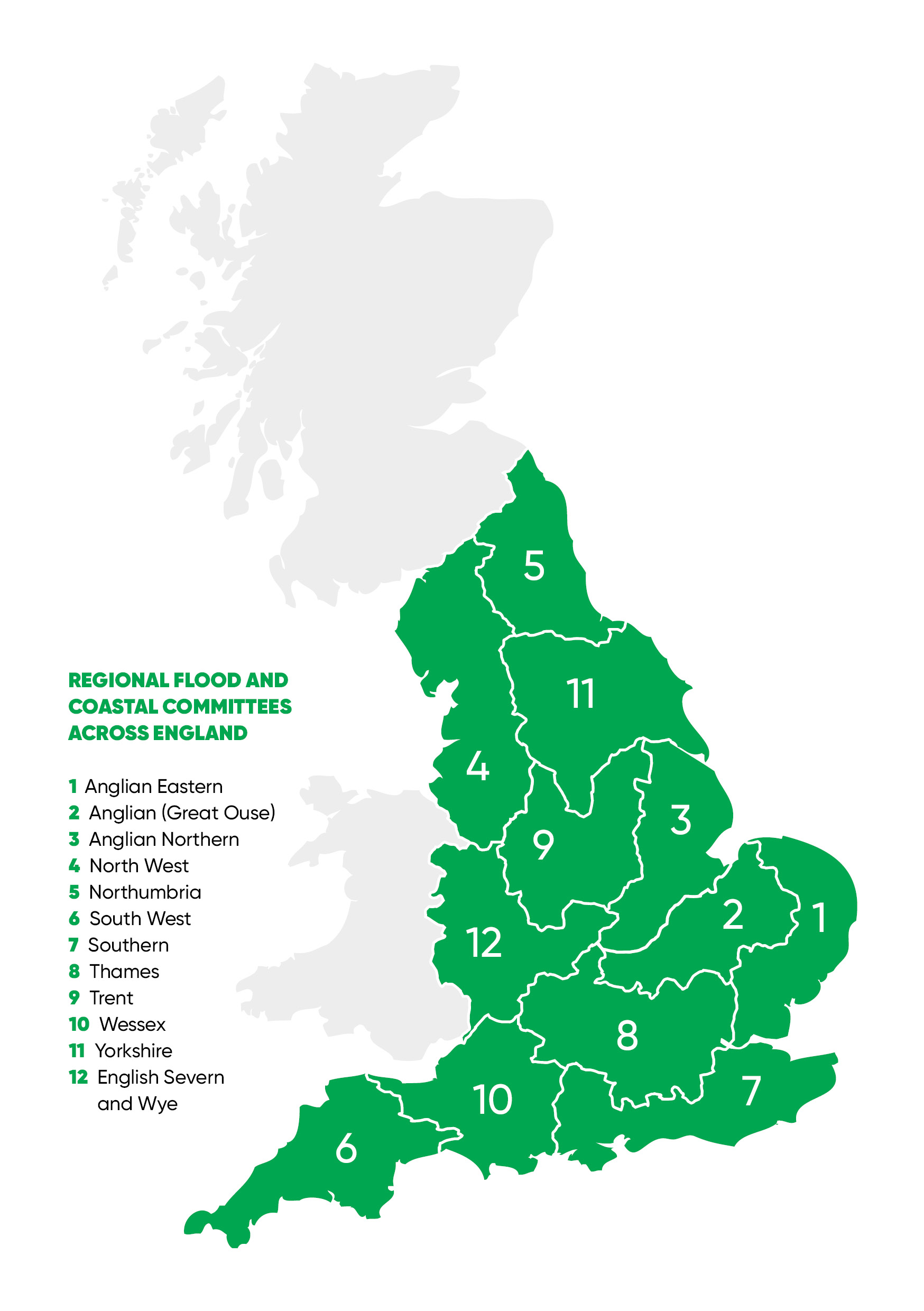 Regional flood and coastal committees across England