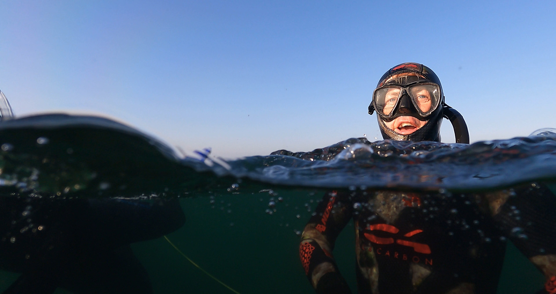 A marine biologist using rope created from British Wool to enhance marine biodiversity. Photograph: @jodieleehiggins