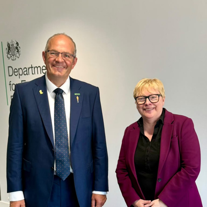 Tom Bradshaw and Dame Angela Eagle