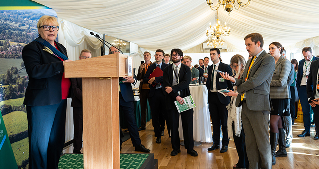 Defra Secretary Dame Angela Eagle talking during parliamentary reception