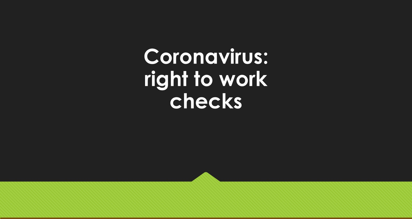 Coronavirus: right to work checks