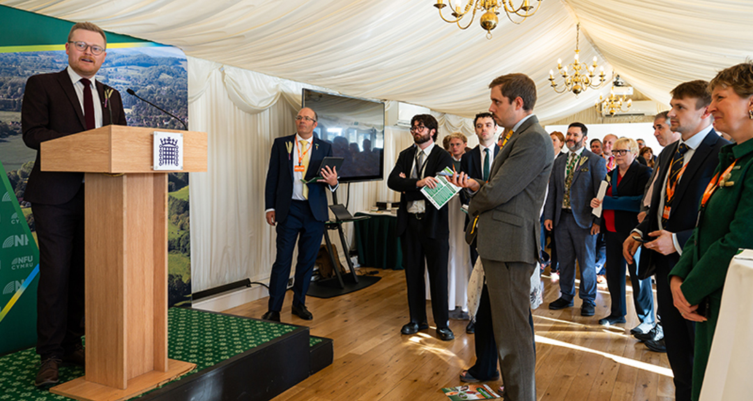 Josh Newbury MP addresses the audience