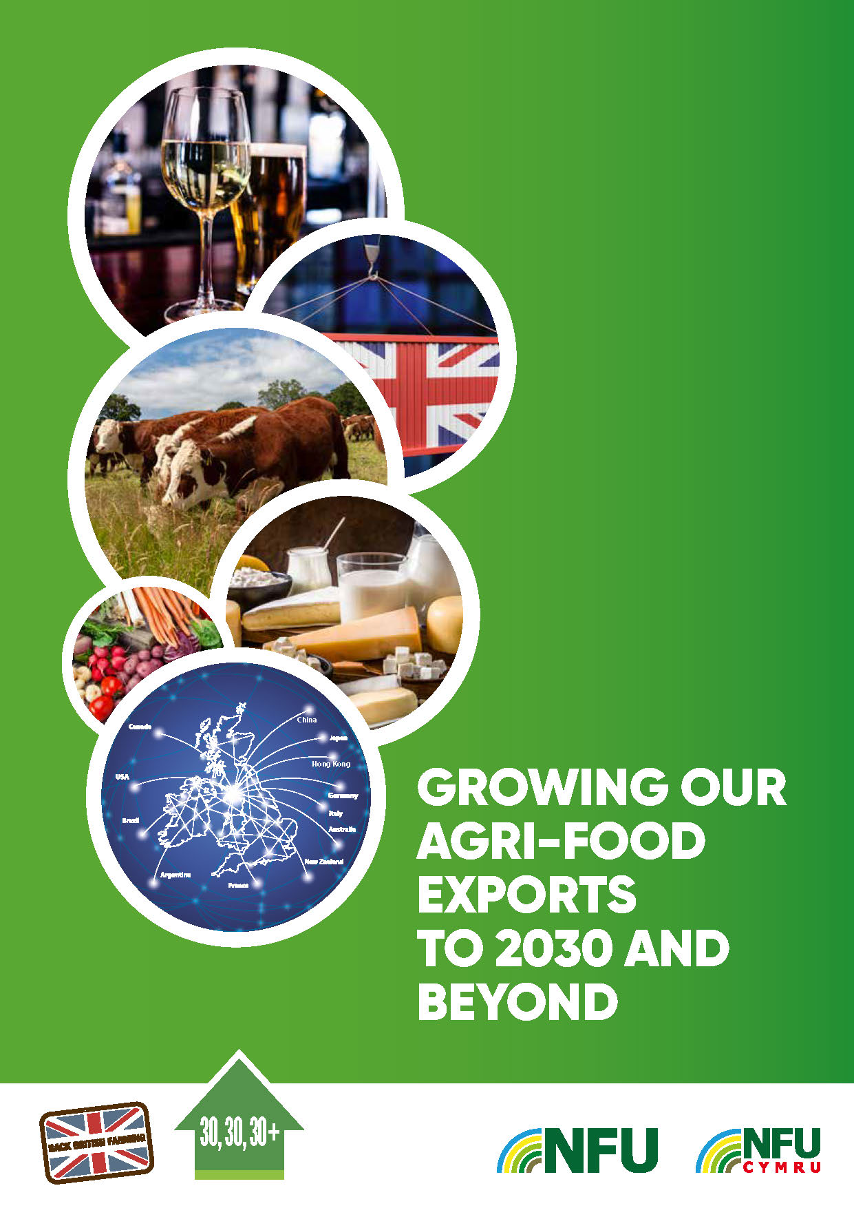 The NFU has outlined its export strategy to grow the UK’s agri-food exports by 30% by 2030, bringing the total value of UK agri-food exports to over £30 billion. The new ’30, 30, 30+’ ambition is designed to be achieved in partnership with government and should be a driving force to showcase the fantastic British brand and put British food on plates across the world. 
