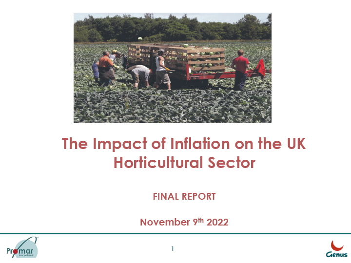 NFU-Promar horticulture inflation report – November 2022