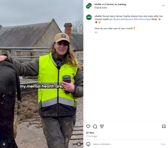 The NFU's Mind Your Head Week 2026 Instagram post