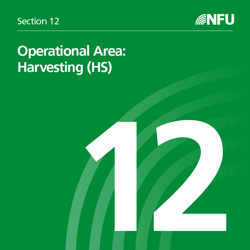 Section 12 Operational Area: Harvesting