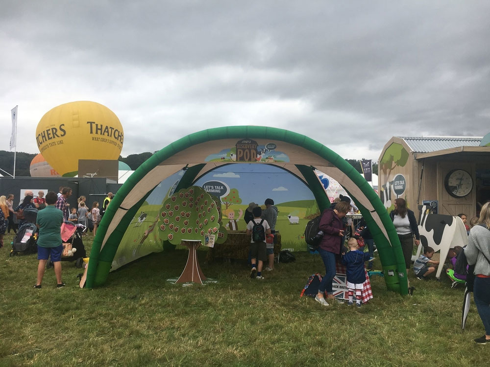 A photograph of the Discovery Pod at Bristol Balloon Fiesta