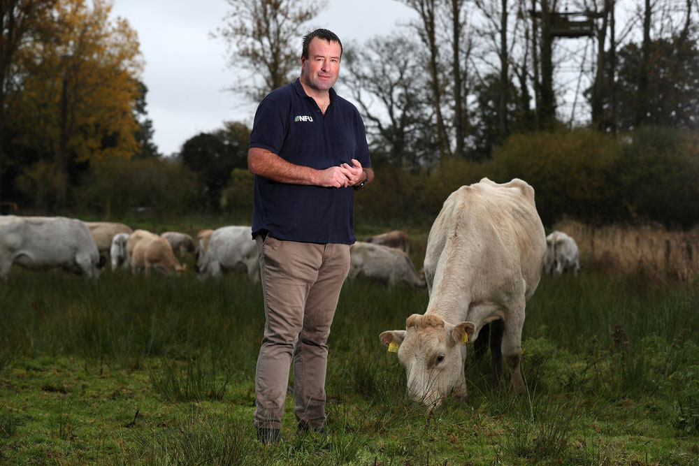 Vice President Stuart Roberts at a farm in Hertfordshire