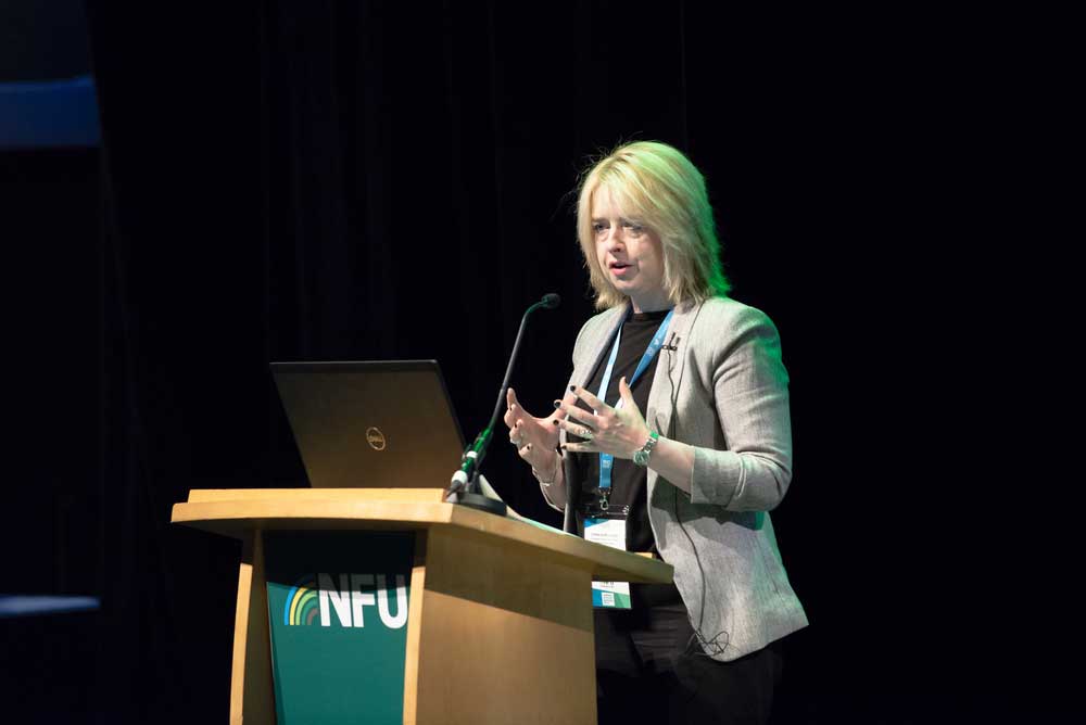 Cat McLaughlin, Chief Animal Health and Welfare Adviser, NFUspeaking during the animal health session at NFU Conference 2020