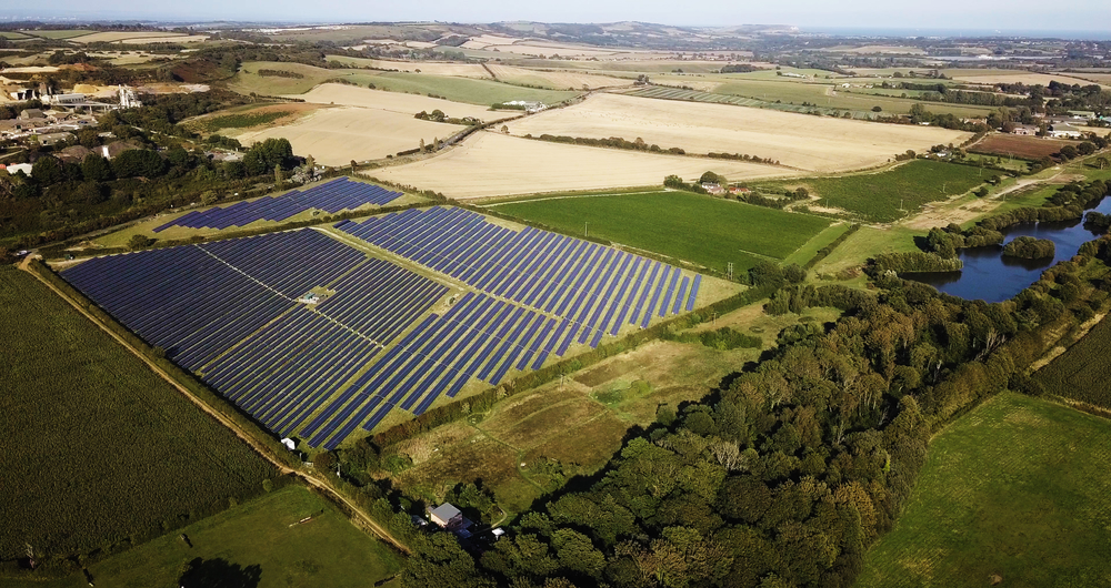An image of a solar farm