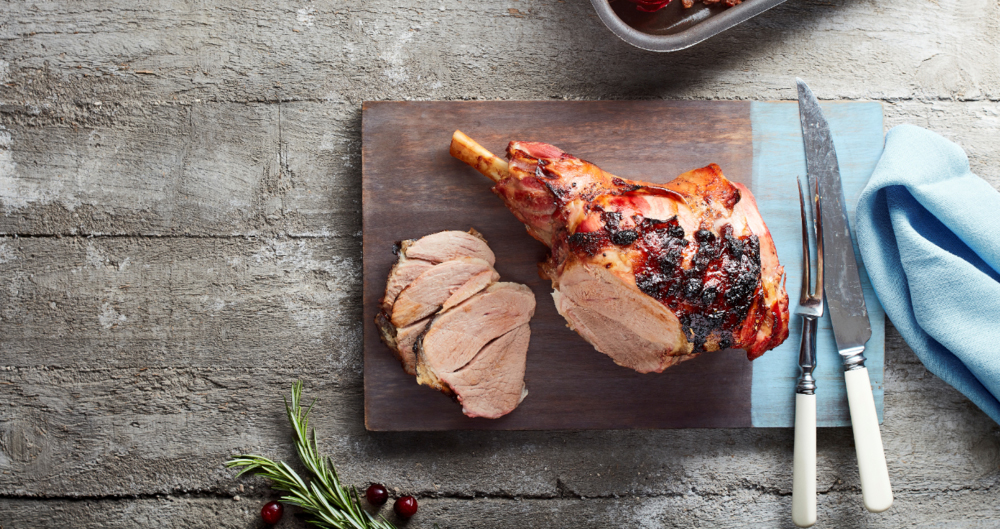 Welsh Leg of Lamb with Gin and Cranberries
