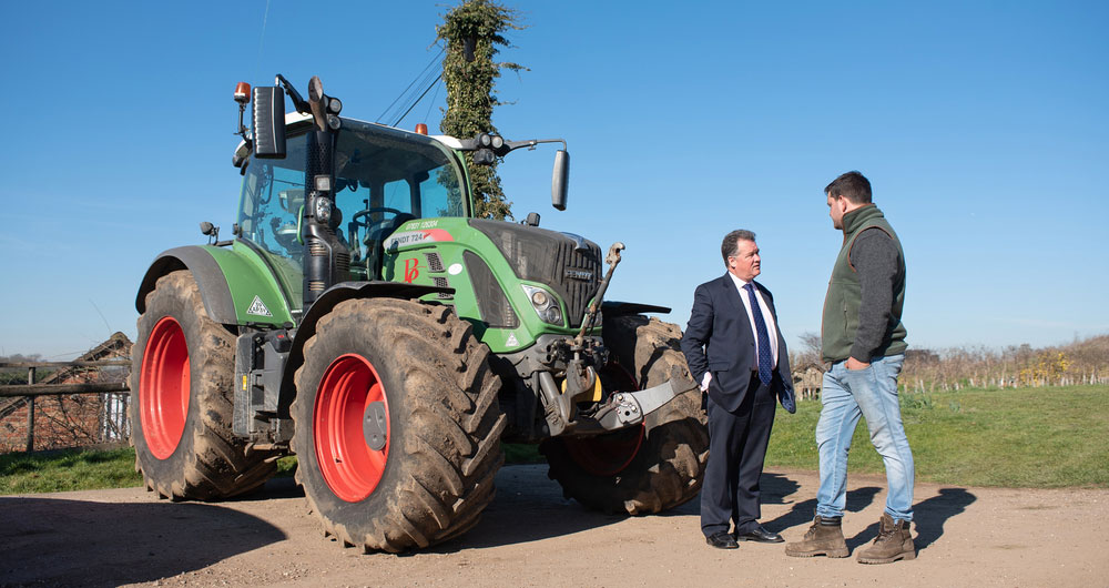 Hertfordshire Police and Crime Commissioner David Lloyd with a volunteer