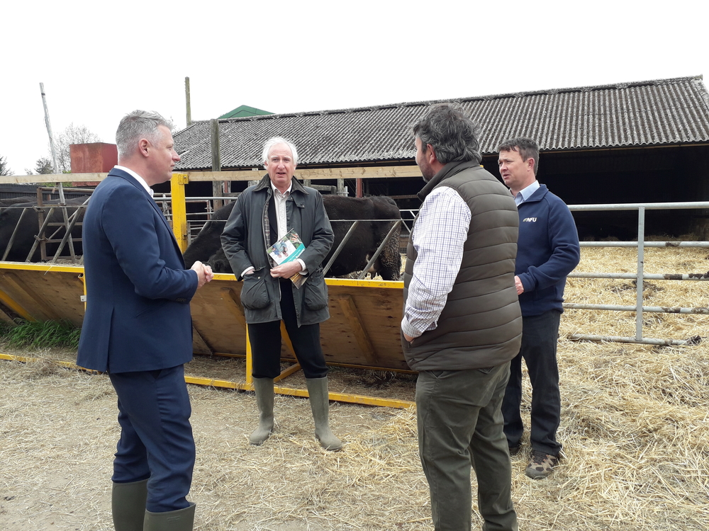 Luke Pollard MP with NFU members