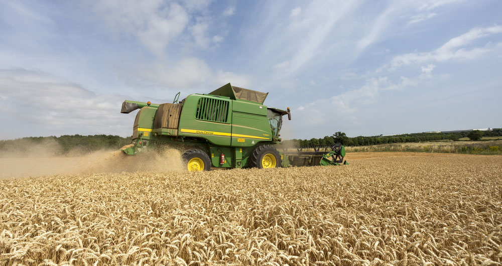 Combine harvester, Tom Martin farm