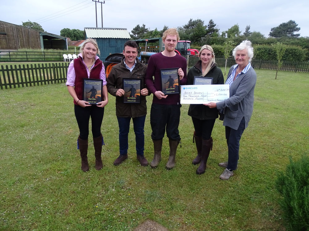 Chris Lewis award winner finalists with Jane Lewis