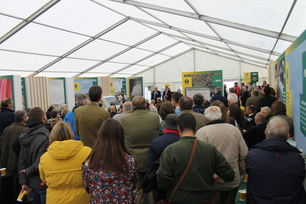 Minette Batters addresses a packed NFU and NFU Mutual marquee at the Royal Three Counties Show Minette Batters addresses a packed NFU and NFU Mutual marquee at the Royal Three Counties Show