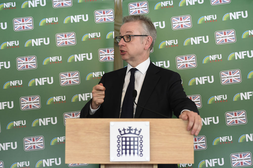 Defra Secretary of State Michael Gove speaking at the 2019 NFU Summer Reception