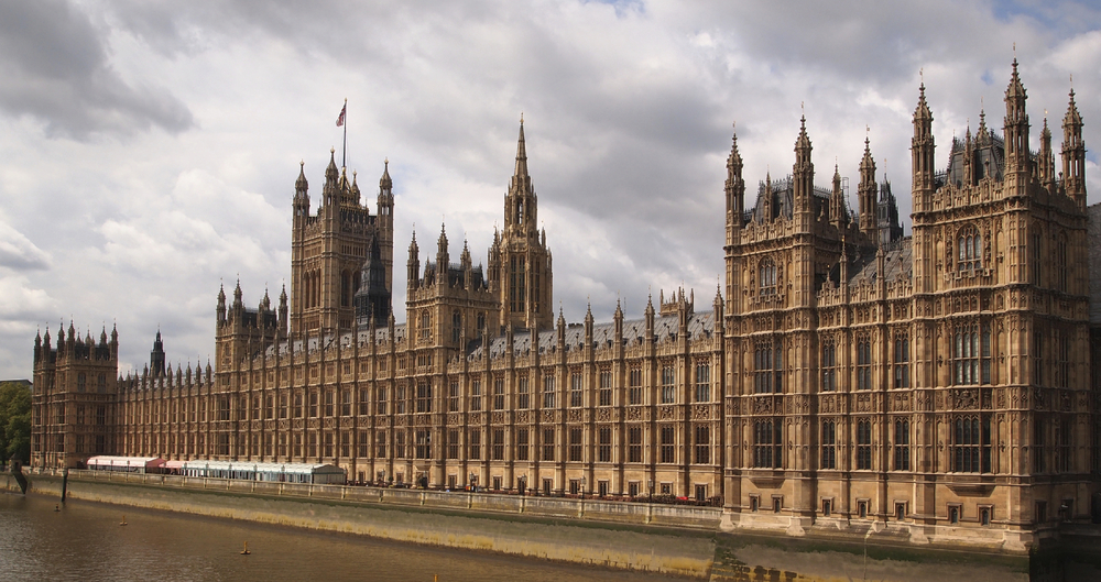 The Houses of Parliament at the River Thames in London, United Kingdom.