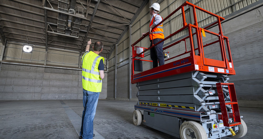 Two people working at height