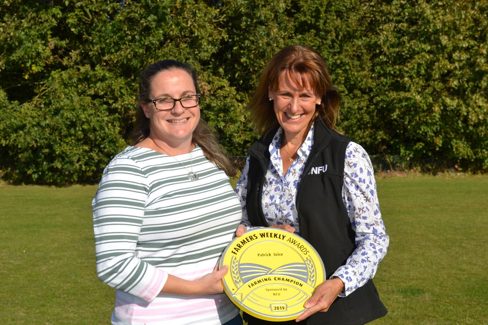 Zanna Joice and NFU President Minette Batters