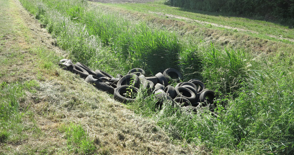 Fly tipped waste in the North Level