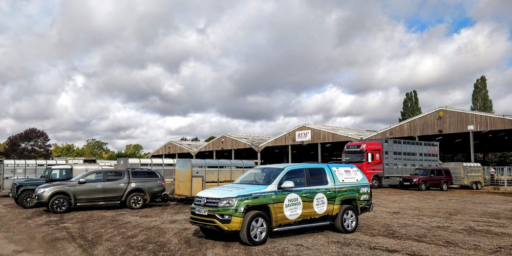 The Amarok at Rugby Livestock Market as part of the affinity roadshow