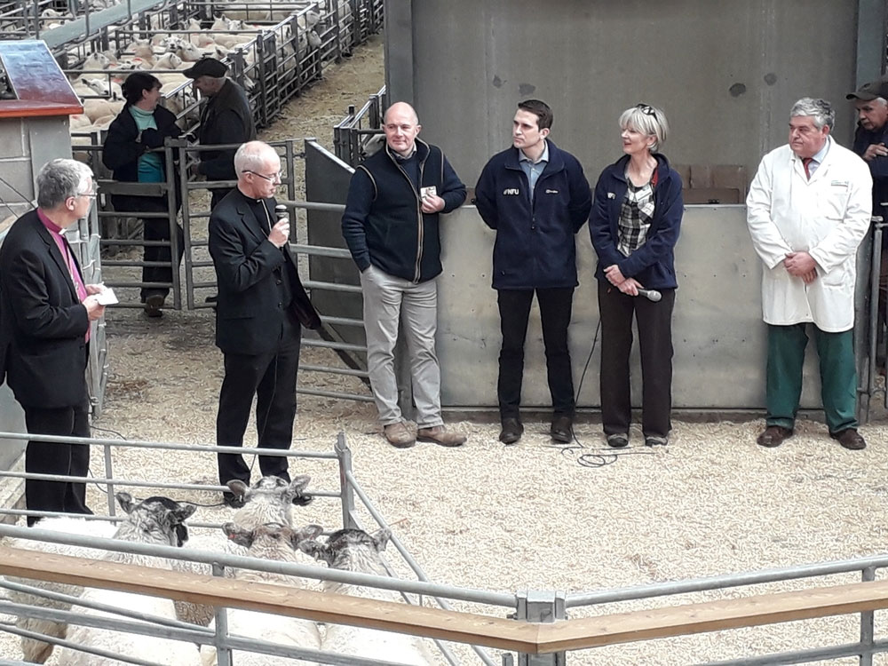 The Most Reverend and Right Honourable Justin Welby at Herefordshire livestock market