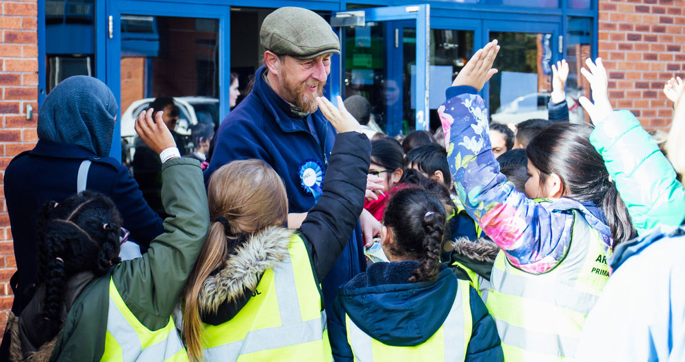 NFU Education visit inner city primary school in Derby