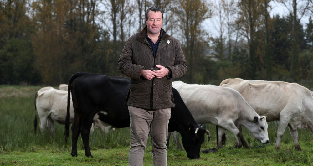 Vice President Stuart Roberts at a farm in Hertfordshire