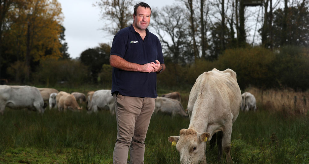 Vice President Stuart Roberts at a farm in Hertfordshire